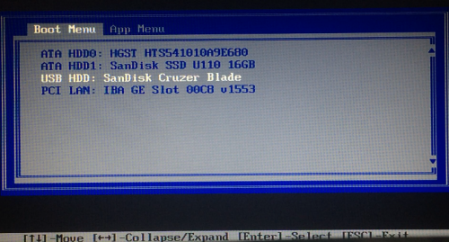 set computer boot from USB device