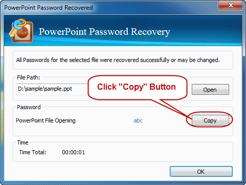 crack PowerPoint file password successfully