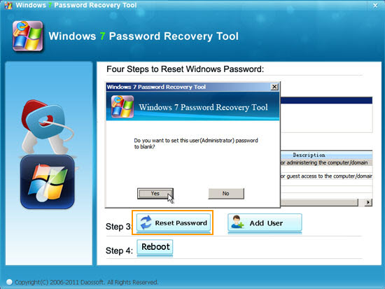 hack windows 7 administrator password by resetting it