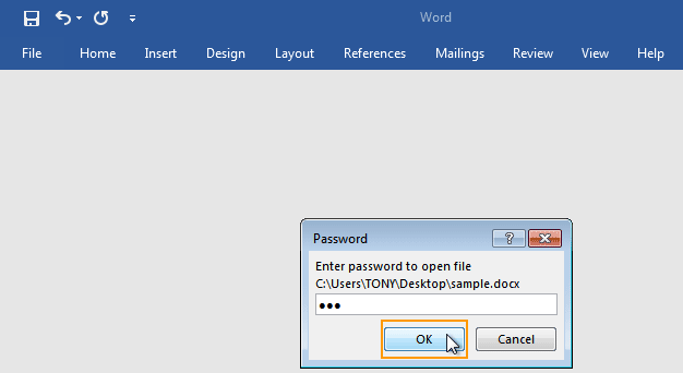 how you retrieve password protected document from old version of office suite pro