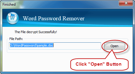 successfully remove word password