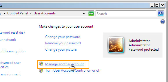 manage user accounts