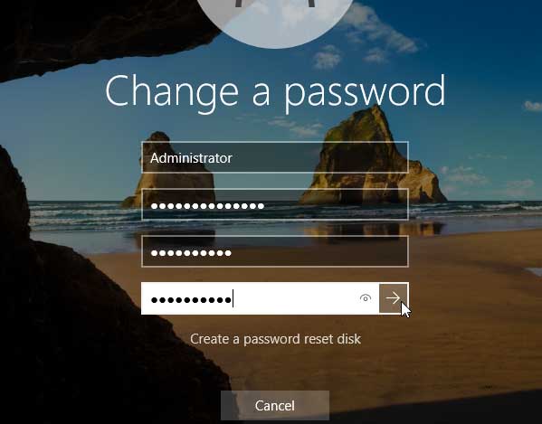 choose a new password