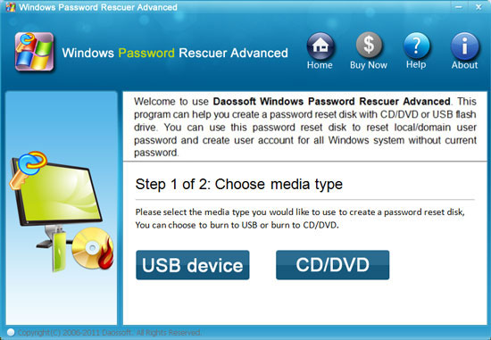 create Windows server 2003 password recovery disk