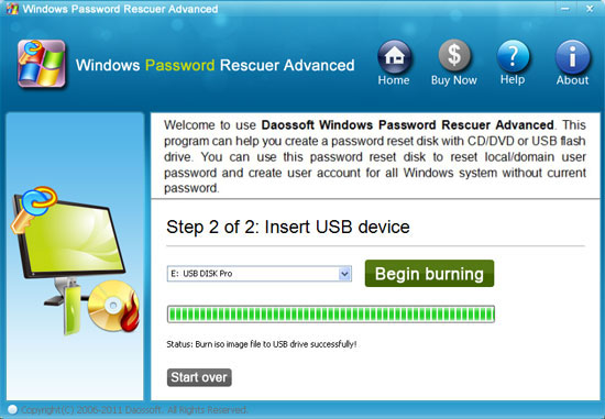 create Windows server 2012 password recovery disk