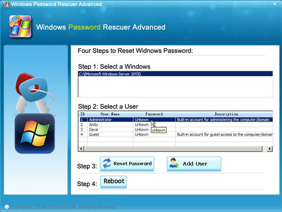 reset windows server 2012/R2 local administrator password