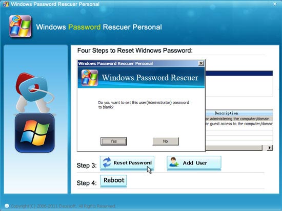 reset windows vista administrator password